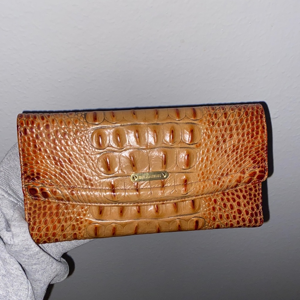 BRAHMIN Checkbook Wallet Toasted Almond